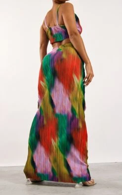 Jupe Longue Plissée Imprimé Multicolore -Logic || Zero Soldes Magasin d007a10227363ab47cc6ae9c64b830bd93683fdc cne4365 3