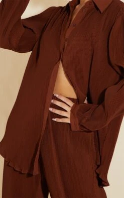 Chemise Oversize Chocolat Plissée à Boutons Devant -Logic || Zero Soldes Magasin d0f6381b4d5389707695c0a4ac04412386990a6a cmu8614 4
