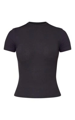 T-shirt Noir Côtelé à Manches Courtes -Logic || Zero Soldes Magasin d2b59d4e0f4e0c910771e0c0682cc3f0474e54eb cmw5021 5