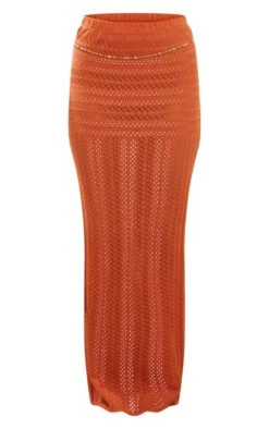 Jupe Longue En Maille Crochet Rouille à Motifs -Logic || Zero Soldes Magasin d79ba1532f7e768d6eb0f86215ae00f55f3b1434 cne6250 5