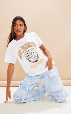 T-shirt Blanc à Slogan San Francisco -Logic || Zero Soldes Magasin d827b89f0eb571c778a5759c62b3911361f58ff0 cnd2883 3