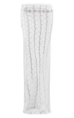 Jupe Droite Longue Blanche En Jersey Texturé -Logic || Zero Soldes Magasin dac6e56174b33a9ecc93e9824ebfe3ff0c9cdd72 cne3943 5