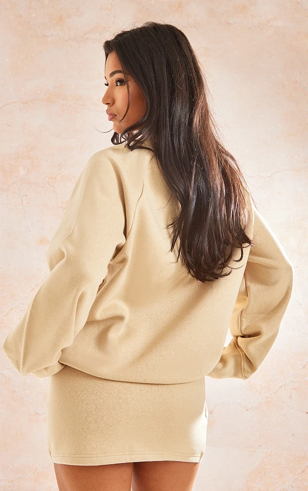 Sweat Oversize Gris Pierre à épaules Carrées 4 Sweat Oversize Gris Pierre à épaules Carrées – Image 2