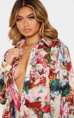 Chemise Oversize Rose Imprimé Renaissance -Logic || Zero Soldes Magasin dc376ad1eb2a4176e2d7d192d854593ecf1afcf0 CMG1185 5