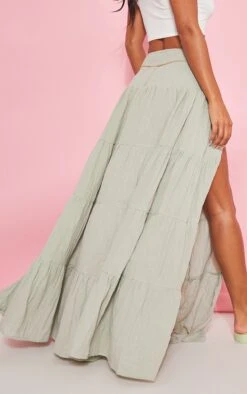 Jupe Longue En étamine à étages Vert Sauge Kaki -Logic || Zero Soldes Magasin dc5a706f60ecebd1ee992e317a1497897b267592 cmy1470 4