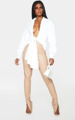 Chemise Décolletée En Maille Tissée Blanche à Nouer Devant -Logic || Zero Soldes Magasin dcc3814e8874ccc156556408739a19ad26ef008a cmo8049 3