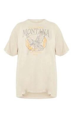 T-shirt Oversize Sable à Slogan Montana -Logic || Zero Soldes Magasin dce44f008f2b1ba2b4a1baf56c3b498b6660795e cmq5625 5