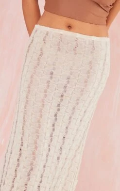 Jupe Droite Longue Beige En Jersey Texturé -Logic || Zero Soldes Magasin dd097a7d2aca4f2635c8c93e4bcaa8dbbcf5ec8a cne3942 4