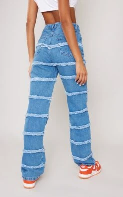 Jean Droit Bleu Moyennement Délavé à Parties élimées -Logic || Zero Soldes Magasin ddfd799deafb64c6eb251804f95eb301e565e03a cne4437 3