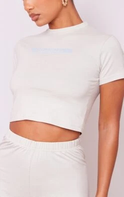 PRETTYLITTLETHING T-shirt Court Gris Pâle Imprimé -Logic || Zero Soldes Magasin deb023d87f514c0ad16f992a7603ed010687252f cne0187 4