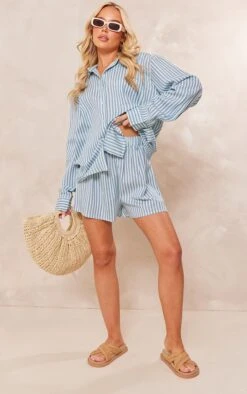 Chemise Oversize En Effet Lin Bleu à Rayures -Logic || Zero Soldes Magasin df9c14e383d93eea30f8aecbdb8e164da853359f cne0205 3