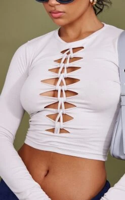 Crop Top En Jersey Gris Pierre à Découpes Et Nœuds Devant -Logic || Zero Soldes Magasin e3eb2df70299d19fed098f85b12dc1584c5204b0 cnd0789 4