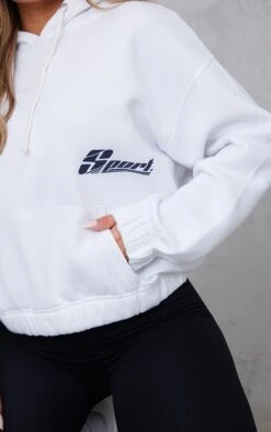 Hoodie Blanc à Imprimé Sport Et Ourlet élastique -Logic || Zero Soldes Magasin e862e1d83d7792b273174a7508cee455c29aa4ac cnd0782 4