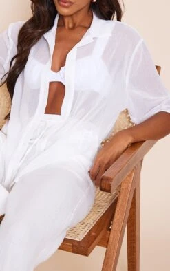 Chemise Oversize Crêpée Blanche à Manches Courtes -Logic || Zero Soldes Magasin e95f1be06cd91a49e7e8d79fb10817109f483147 cnd8479 4