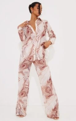 Chemise Oversize Marron à Imprimé Marbre -Logic || Zero Soldes Magasin e9b75e430f69234411a06757a47e5a67f78cc625 cmw2233 3