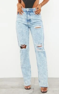 PRETTYLITTLETHING Jean Droit Déchiré Délavage Blanchi Coupe Longue -Logic || Zero Soldes Magasin e9eb609a9f90702d43f8978b8ad53640247da6b1 cmm4769 2