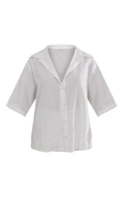 Chemise Oversize Blanche En Maille Tissée à épaules Carrées -Logic || Zero Soldes Magasin edc694c0562305014dd539cd42b157db36d6d59e cnd4581 5