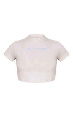 PRETTYLITTLETHING T-shirt Court Gris Pâle Imprimé -Logic || Zero Soldes Magasin f27c9408c8e1ea716ed838bf07088b81bfd50309 cne0187 5