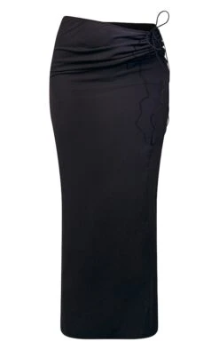 Jupe Longue Noire En Maille Tissée Froncée à Noeud -Logic || Zero Soldes Magasin f5a03b4011e4857ec91e87417d24d2520ff7f78d cmq1355 5