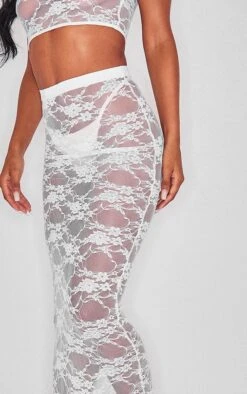 Jupe Longue Blanche En Dentelle Fleurie -Logic || Zero Soldes Magasin fa322f4d67592fd85ce000721c2cd887492b1d6c cne6570 4