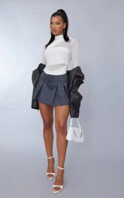 Body En Mesh Blanc Drapé Devant à Manches Longues Et Col Montant -Logic || Zero Soldes Magasin fa41dc3f28d5697dc7c89d699c38ec386d8d8f09 cnc8962 3